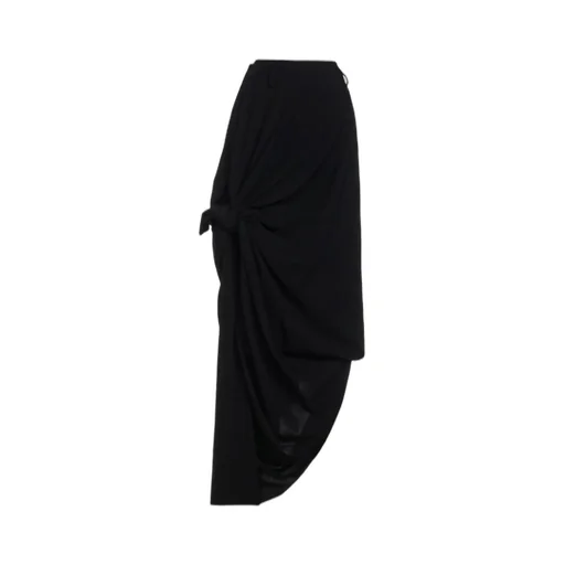 Twill Knot Detail Skirt