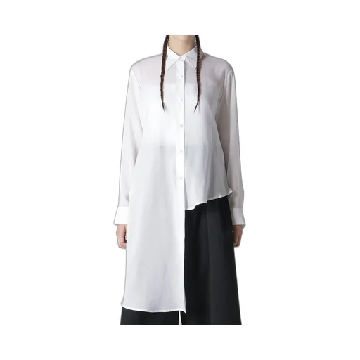 Soft Lawn Asymme Slit Shirt