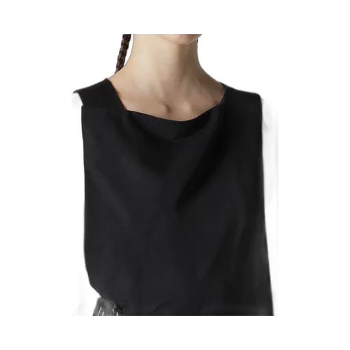 Wool Gabardine Waist Lave-Up Dress