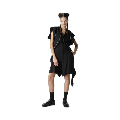 Hard Twist Gabardine Back Ribbon Short Ovealls