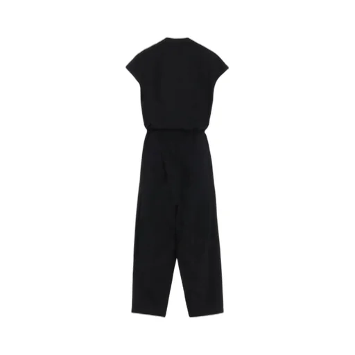 Wool Gabardine Open Collor Overalls