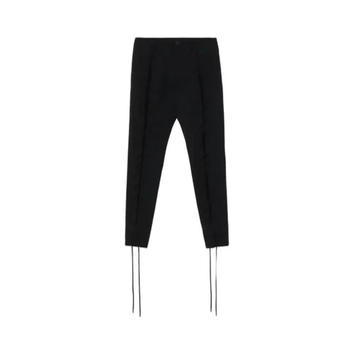 Wool Gabardine Lace-Up Pants