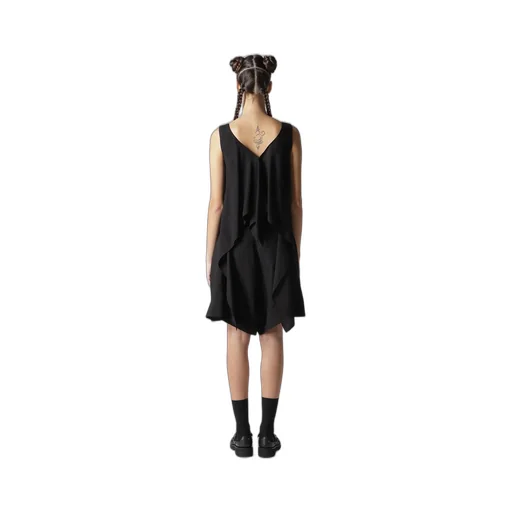 Hard Twist Gabardine Back Ribbon Short Ovealls
