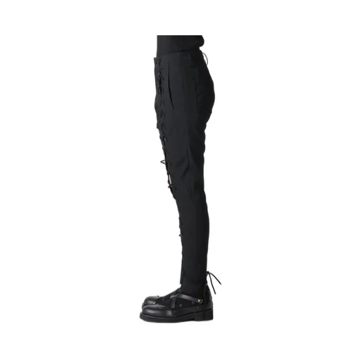 Wool Gabardine Lace-Up Pants
