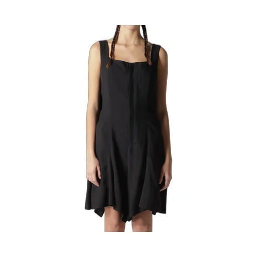 Hard Twist Gabardine Back Ribbon Short Ovealls
