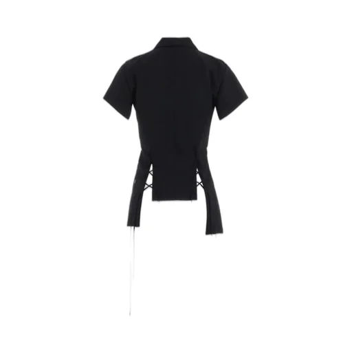 Wool Gabardine Lace-Up Jacket A