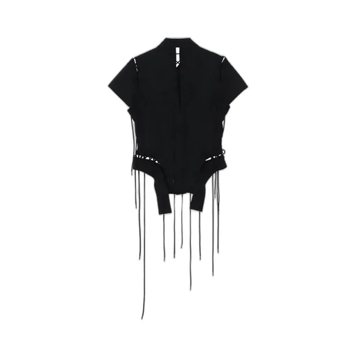 Wool Gabardine Lace-Up Jacket B