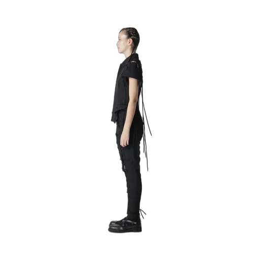 Wool Gabardine Lace-Up Jacket B