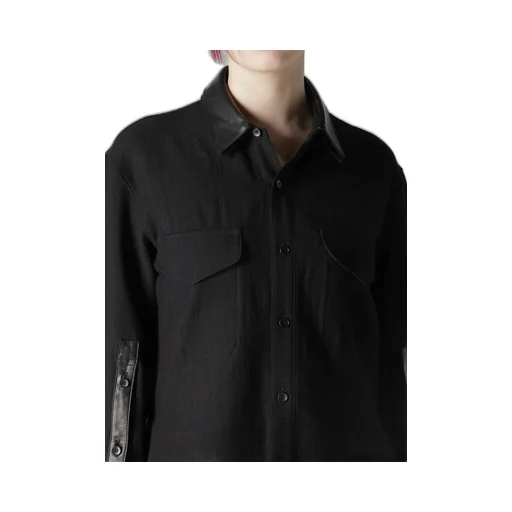 Light Serge Layered Collar Shirt