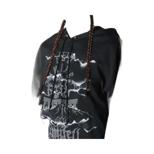 Logo Collage Printed Layered Separate Hoodie