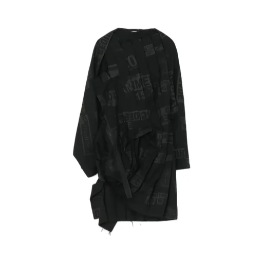 Printed Serge Dress With Pleated Front Details