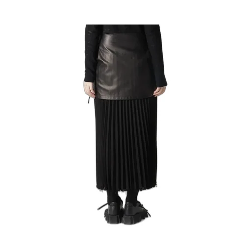 Light Serge Lace-Up Detail Skirt