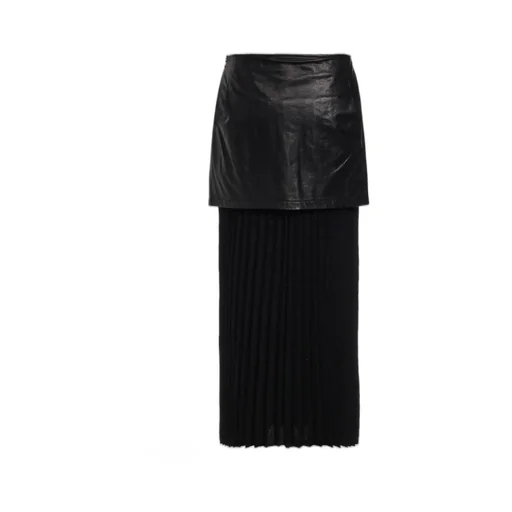Light Serge Lace-Up Detail Skirt