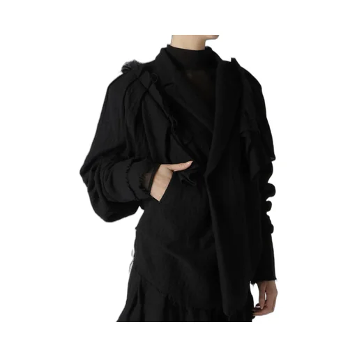 Gauze Layered Sleeve Jacket