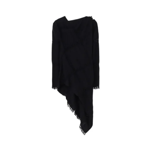 Block Jacquard Knot Detail Blouse