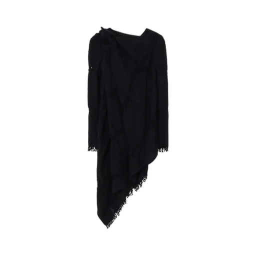 Block Jacquard Knot Detail Blouse