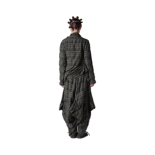 Ink Dyeing Plaid Box Jacket A