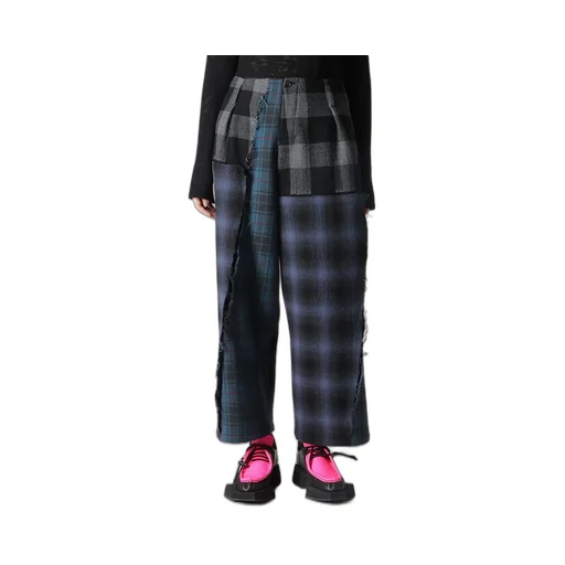Multi Plaid B Tucked Pants