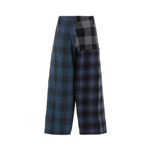 Multi Plaid B Tucked Pants