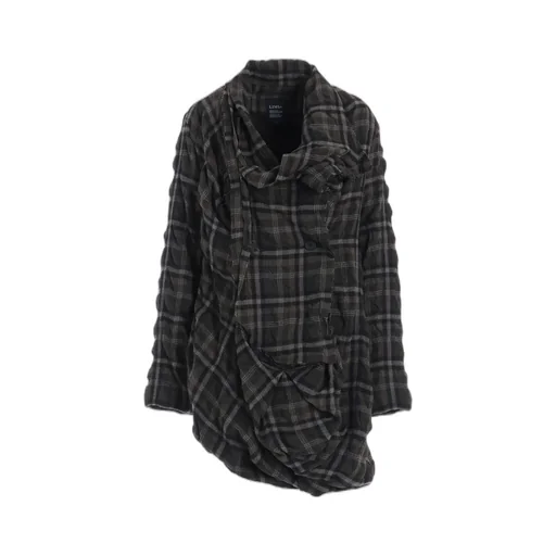 Ink Dyeing Plaid Box Jacket A