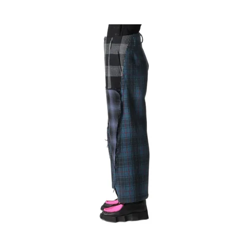 Multi Plaid B Tucked Pants