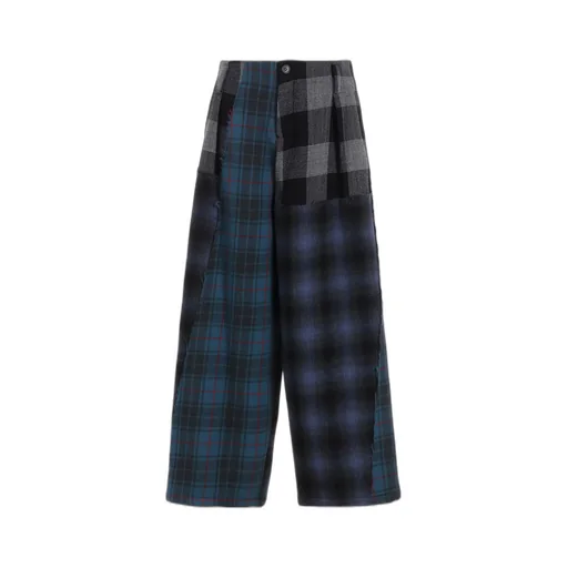 Multi Plaid B Tucked Pants