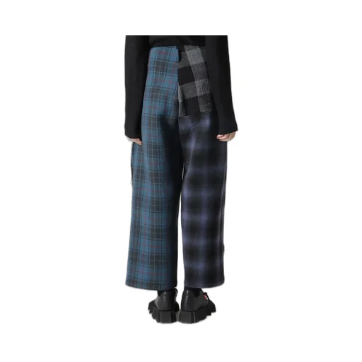Multi Plaid B Tucked Pants