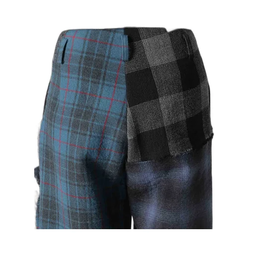 Multi Plaid B Tucked Pants