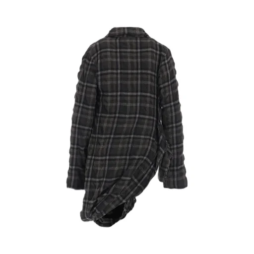Ink Dyeing Plaid Box Jacket A