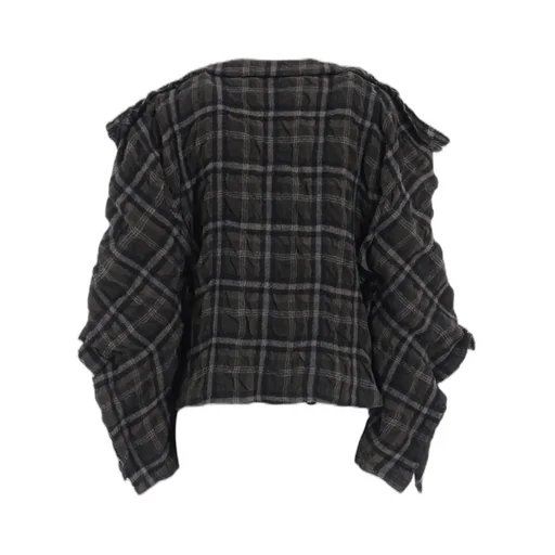 Ink Dyeing Plaid Box Jacket B