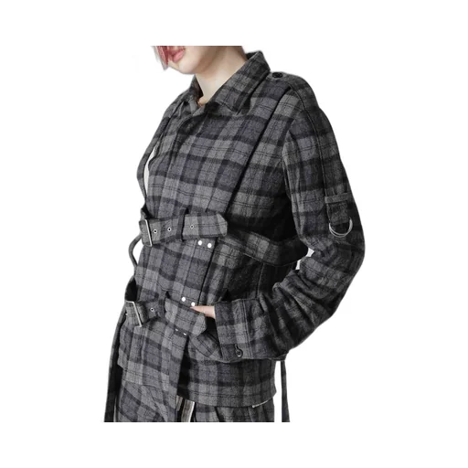 Plaid Flannel Harness Jacket