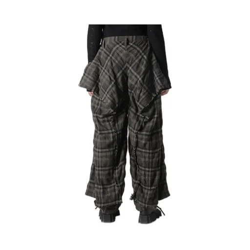 Ink Dyeing Plaid Box Pants A