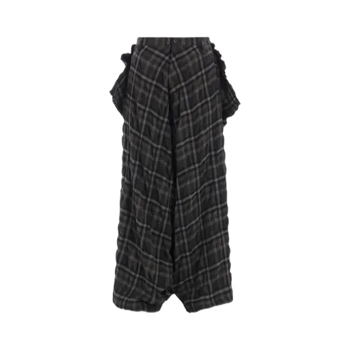Ink Dyeing Plaid Box Pants A