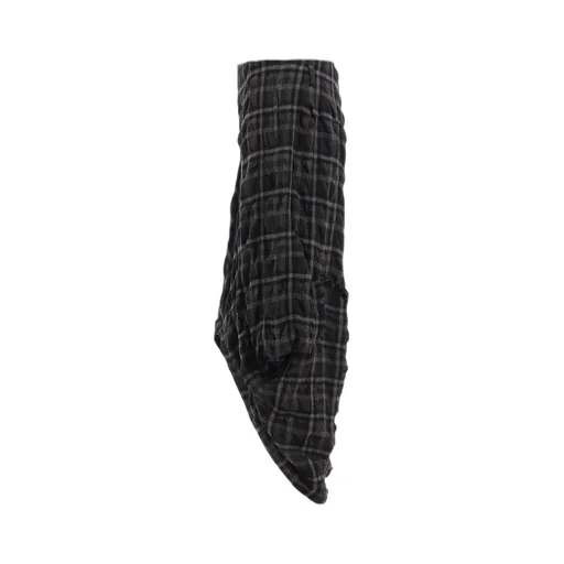 Ink Dyeing Plaid Box Pants B