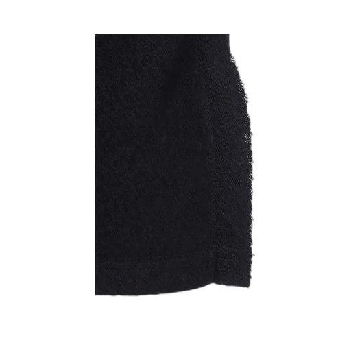 Wool Shrink Single Jersey Bustier Detail Long T-Shirt
