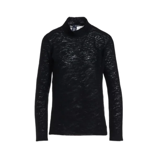 Wool Gauze Single High Neck Pullover
