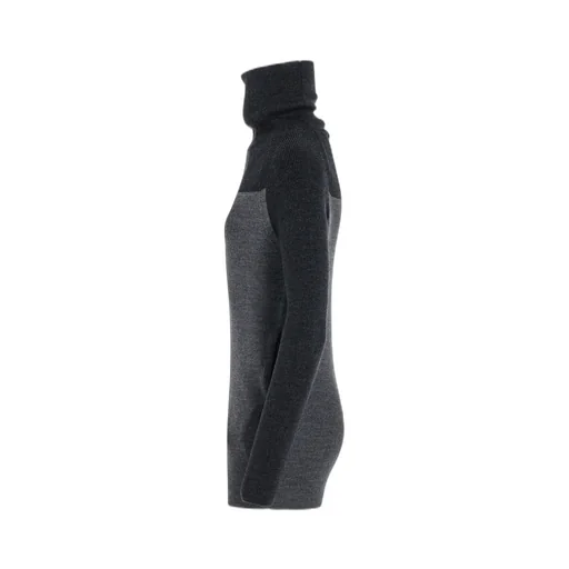 Standard Wool Woshable Plain Stitch Side Tuetle Long Turtle Knitwear