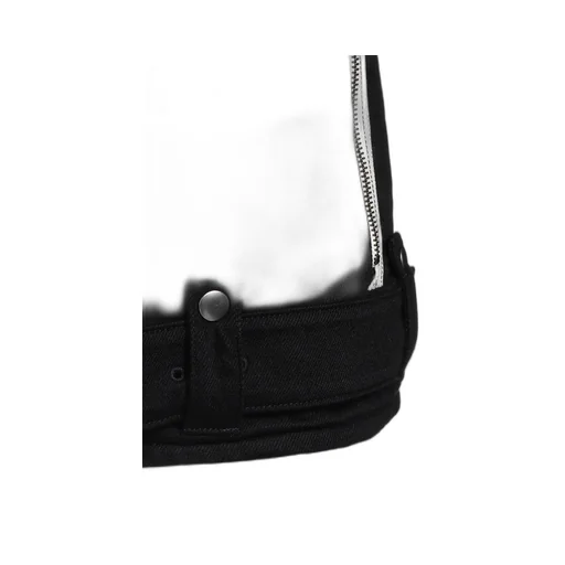 Cotton Drill Belt Detail Biker Jacket