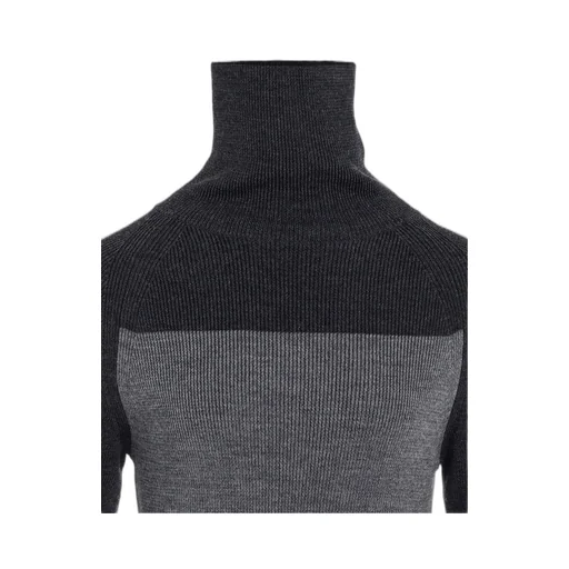 Standard Wool Woshable Plain Stitch Side Tuetle Long Turtle Knitwear