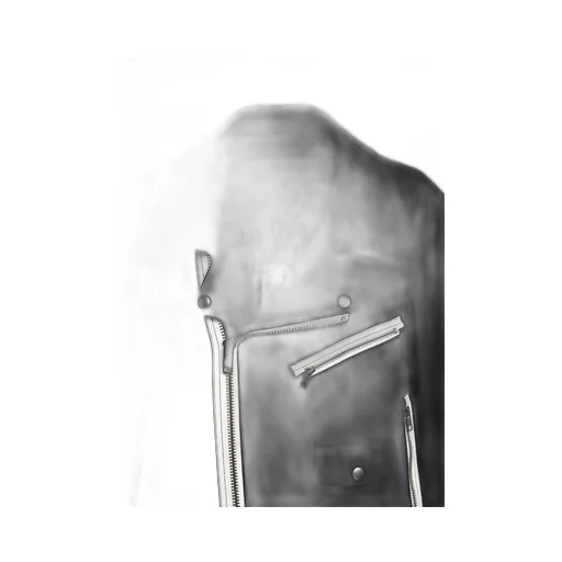 Cotton Drill Belt Detail Biker Jacket