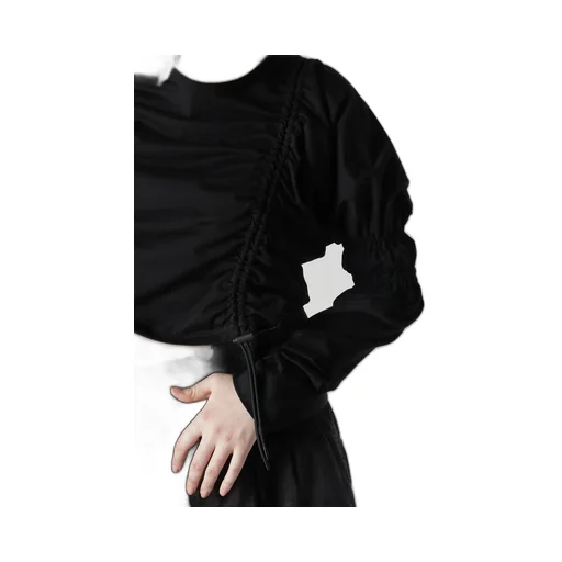Single Jersey Gathered String T-Shirt