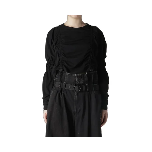 Single Jersey Gathered String T-Shirt