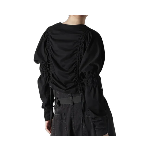Single Jersey Gathered String T-Shirt