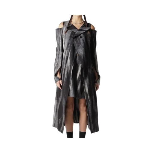 Discharge Pt Denim Open Shoulder Dress