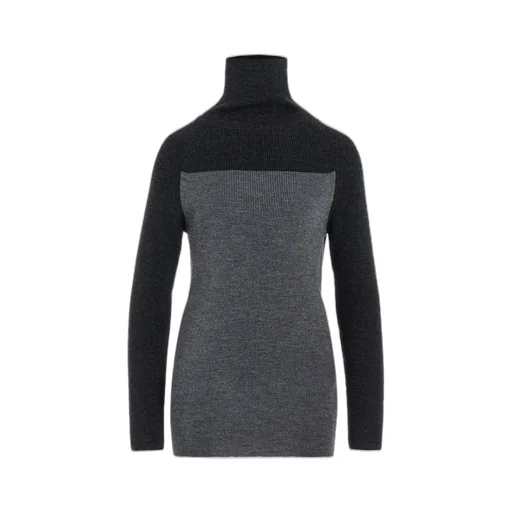 Standard Wool Woshable Plain Stitch Side Tuetle Long Turtle Knitwear