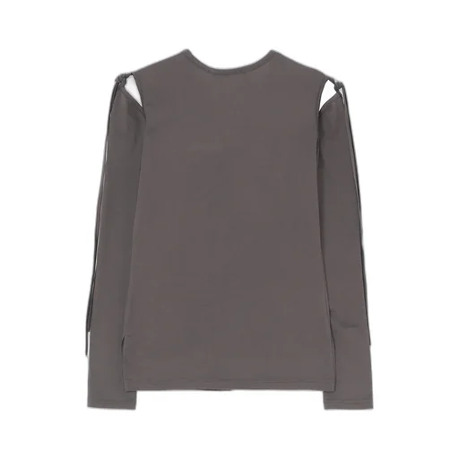 60/2 Cotton Jersey Top With Shoulder Ribbon Details