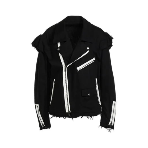 Cotton Drill Biker Jacket