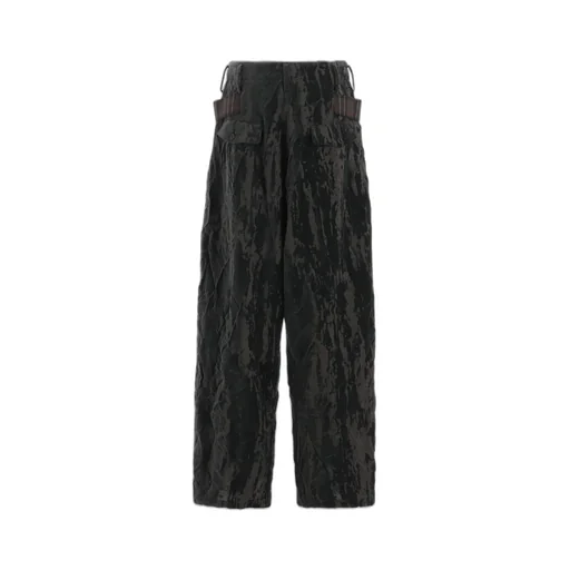 Grunge Velvet Tuck Pants