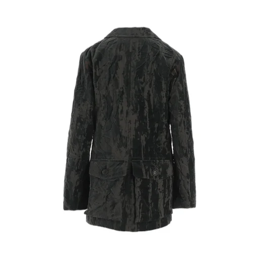 Grunge Velvet Army Jacket