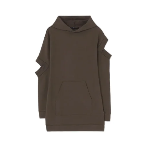 Tight Fleece Lining Pullover With Design Sleeve